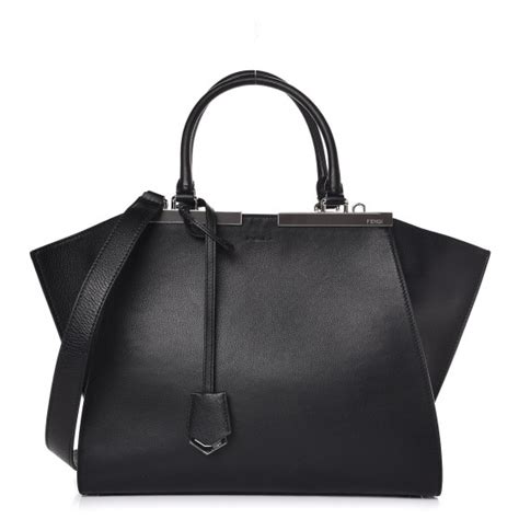 fendi black petit 3jours tote|FENDI Vitello Dolce Shiny Nappa Petite 3Jours Tote Black .